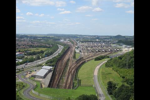 Almost 400 trains per day pass through the Channel Tunnel.
